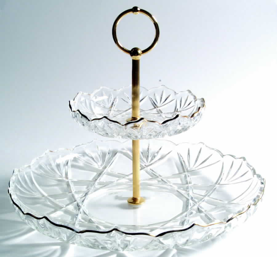 Hampshire Gold 2 Tier Serving Tray by Mikasa-1