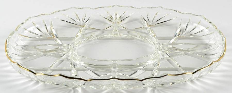 Hampshire Gold Tray for Chip & Dip Set by Mikasa-1