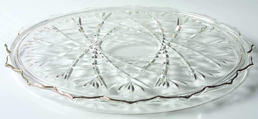 Hampshire Gold Cake Plate by Mikasa-1