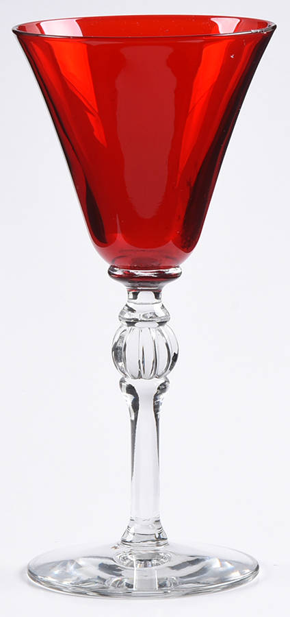 Gemini Ruby Wine Glass by Morgantown-1