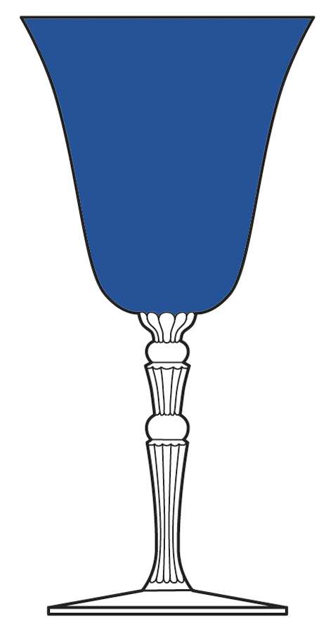 Georgian Cobalt Water Goblet by Morgantown-1