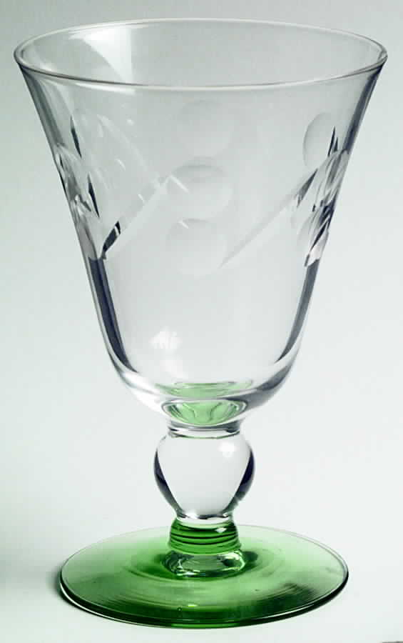 Royalty Green Water Goblet by Monongahela-1