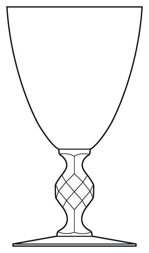 Fairfax Clear Water Goblet by Morgantown-1
