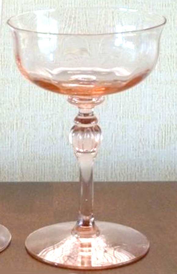 Brilliant Pink Champagne/Tall Sherbet by Morgantown-1