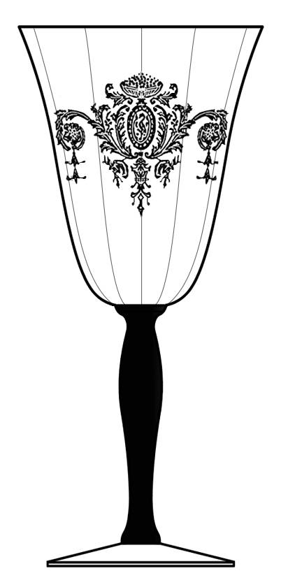 Biscayne Black (Stem 7614) Water Goblet by Morgantown-1