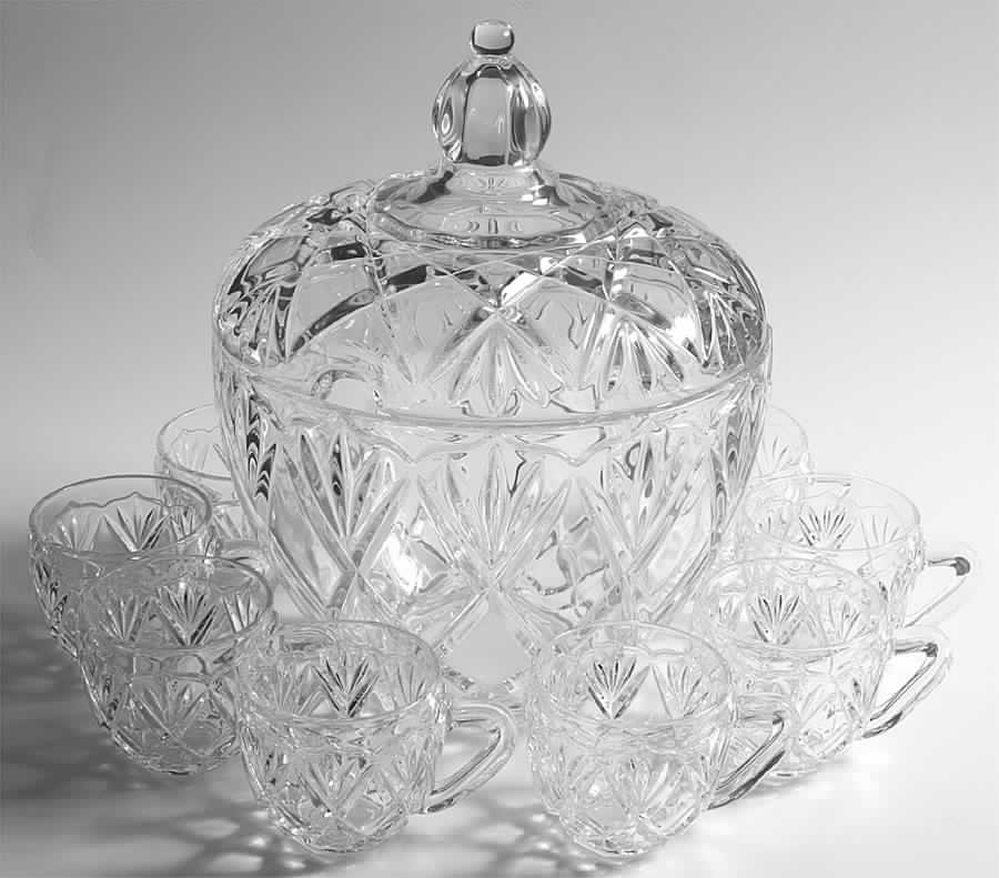Roxborough (10 Pc) Punch Set (Punch Bowl W/Lid & 8 Cups) by Mikasa-1
