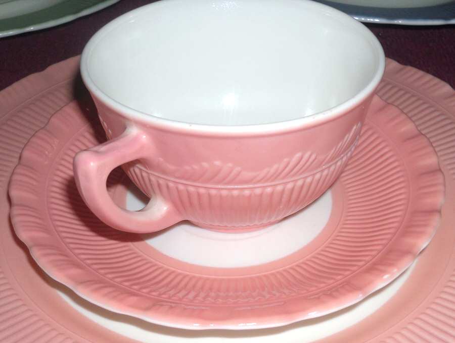 Oxford Pink Cup & Saucer Set by MacBeth-Evans-1