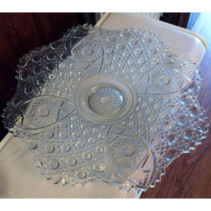 Rotec Clear Torte Plate by McKee-1
