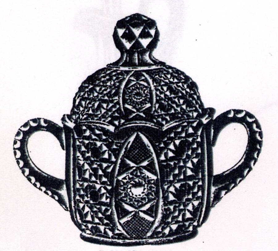 Rotec Clear Sugar Bowl & Lid by McKee-1