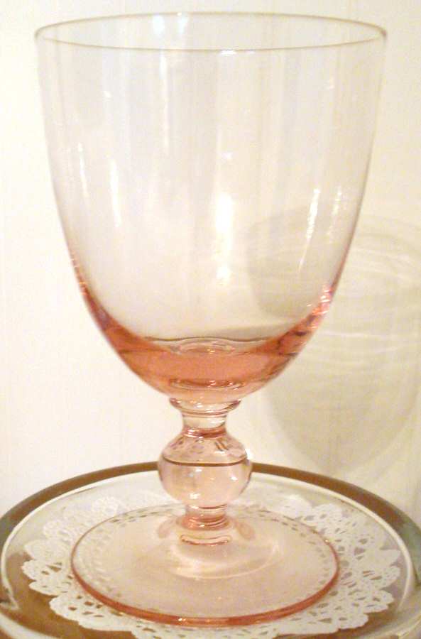 Americana Pink Water Goblet by Morgantown-1