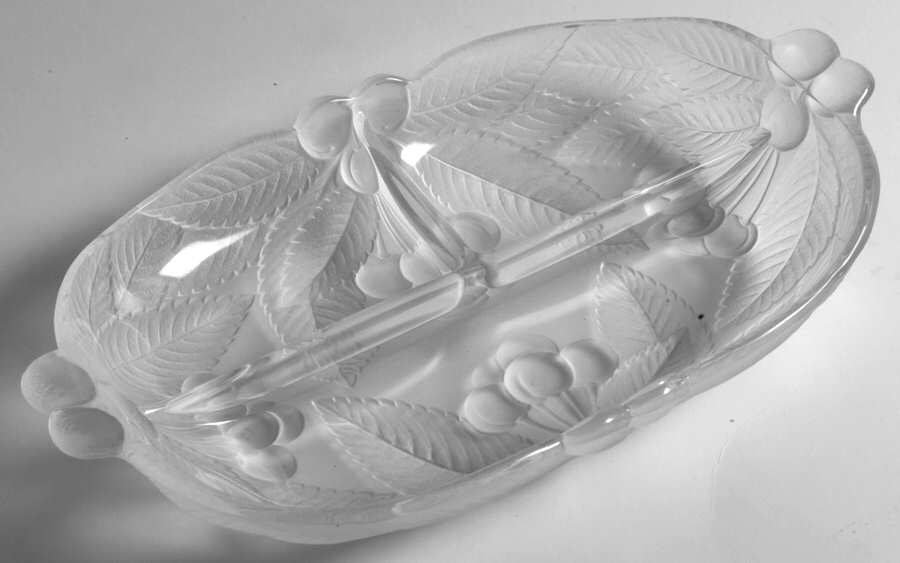 Bountiful (Frosted Design) 11" Oval 3 Part Celery/Relish by Mikasa-1