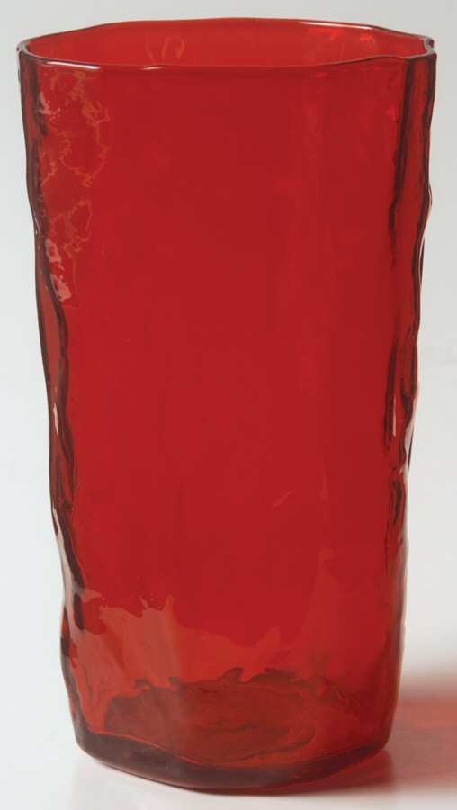 Crinkle Red 14 Oz Flat Tumbler by Morgantown-1
