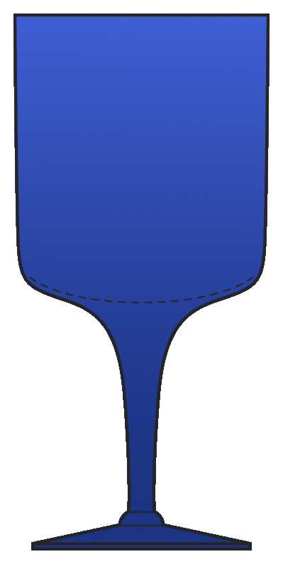 Sculpture Blue Water Goblet by Morgantown-1