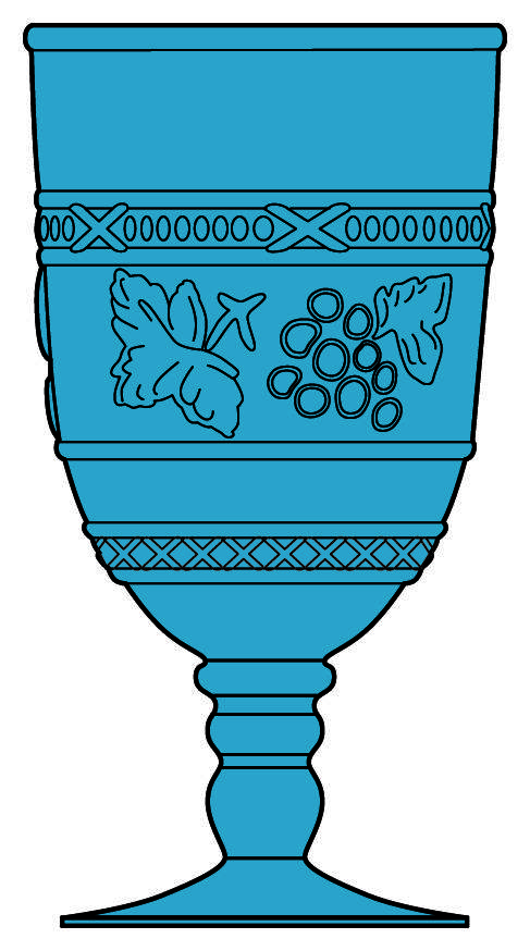 Garden Harvest Blue Water Goblet by Mikasa-1
