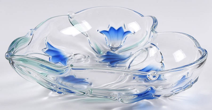 Bluebells Green Blue 9" Heart Bowl by Mikasa-1