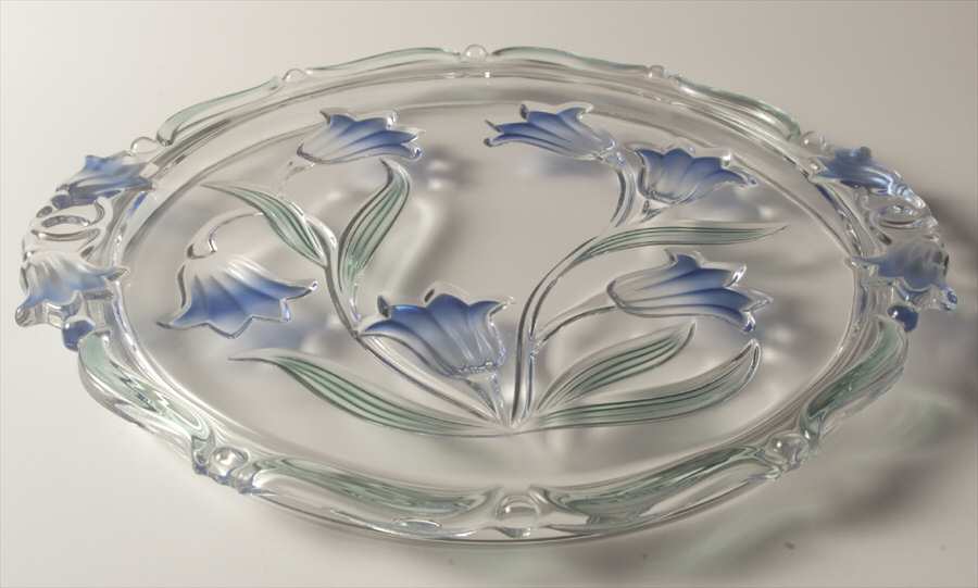Bluebells Green Blue Cake Plate by Mikasa-1