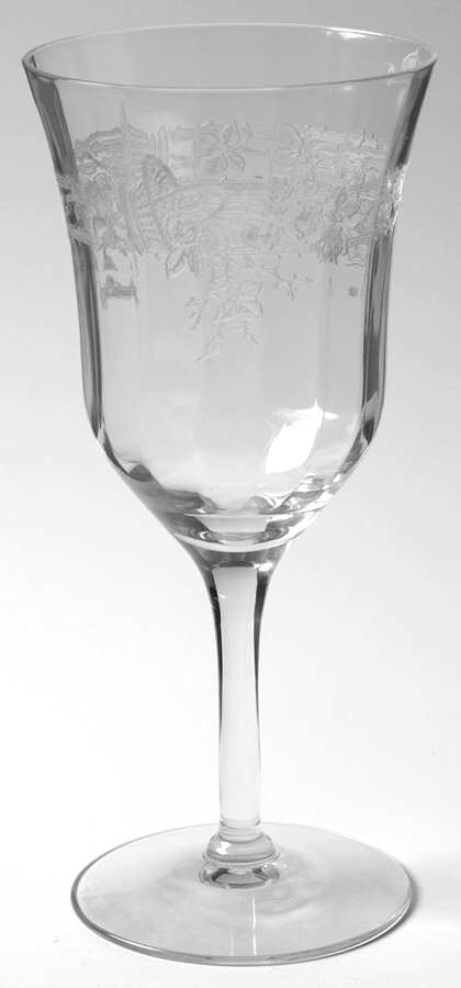 Bramble (Optic Bowl) Water Goblet by Morgantown-1