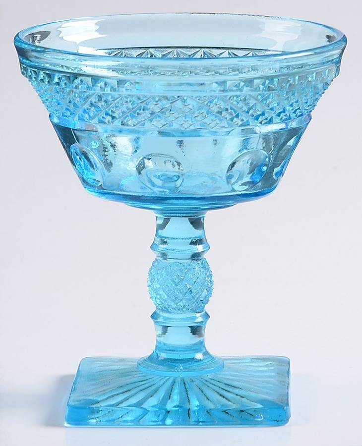 Opal Blue (Aqua) Champagne/Tall Sherbet by McKee-1