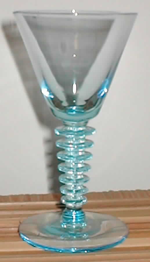 Pagoda Blue Wine Glass by Morgantown-1