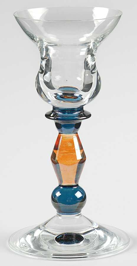 Kensington Clear Amber 5" Single Light Candlestick by Mikasa-1