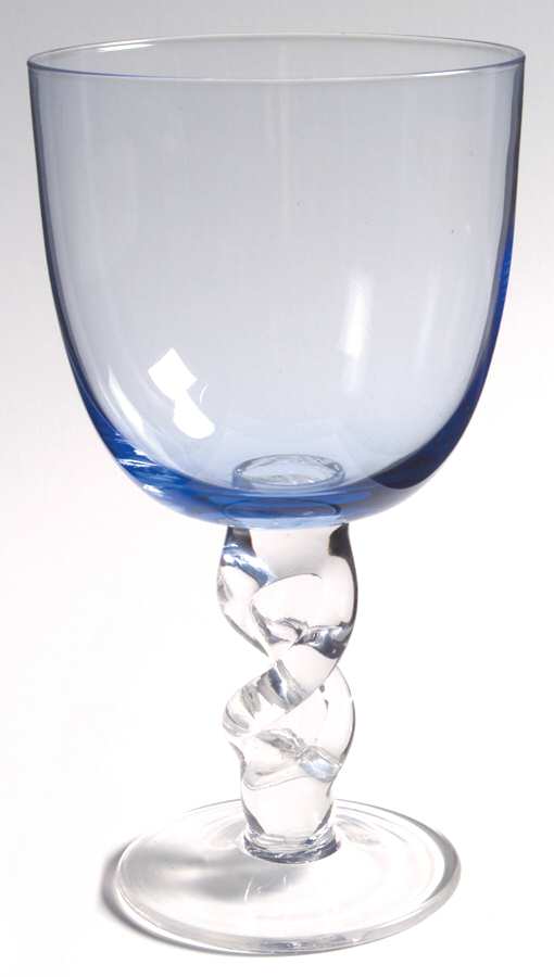 Adagio Blue Clear Water Goblet by Mikasa-1