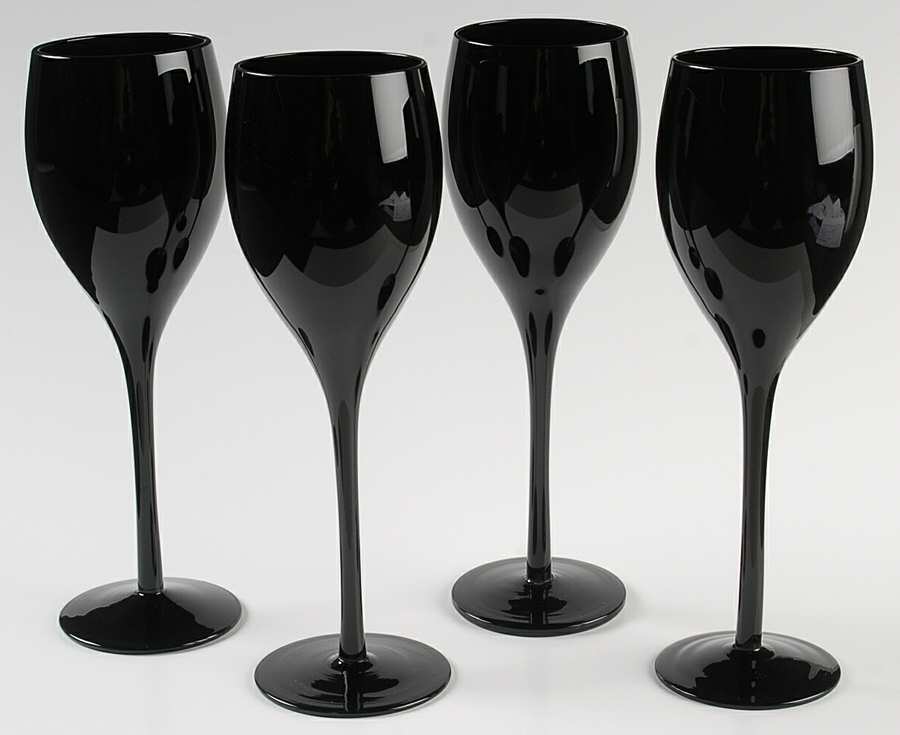 Elegance Black Water Goblet - Set of 4 by Mikasa-1