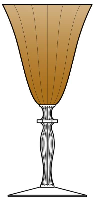 Monroe Amber (Optic Bowl) Water Goblet by Morgantown-1