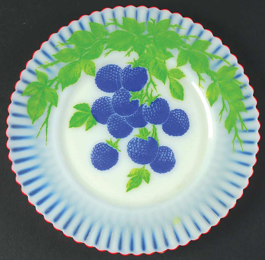 Petalware Fruit (Red Trim) Cremax 8" Salad Plate by MacBeth-Evans-1