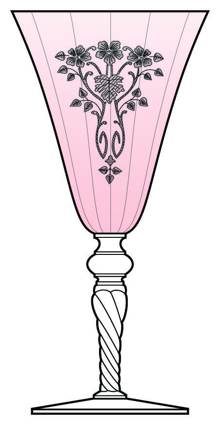 Baden Pink Water Goblet by Morgantown-1