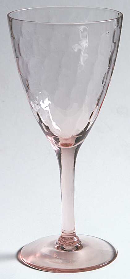 Vernon Pink (Pineapple Optic) Water Goblet by Morgantown-1