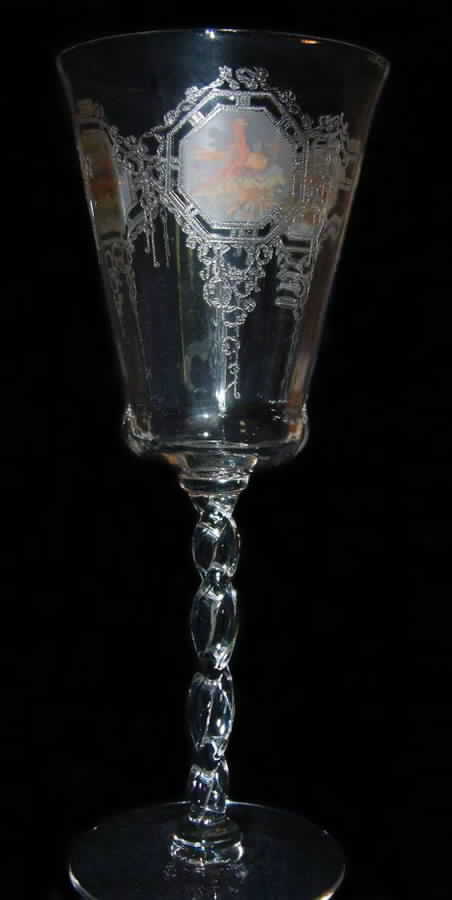Manchester Pheasant (Stem #7664) Water Goblet by Morgantown-1