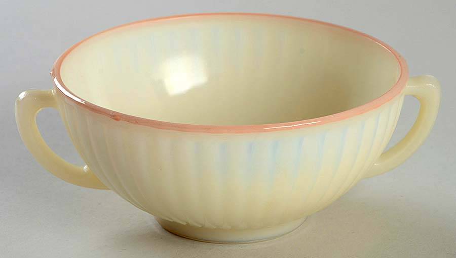 Petalware Cremax Beige Pastel Dec. Cream Soup Bowl by MacBeth-Evans-1