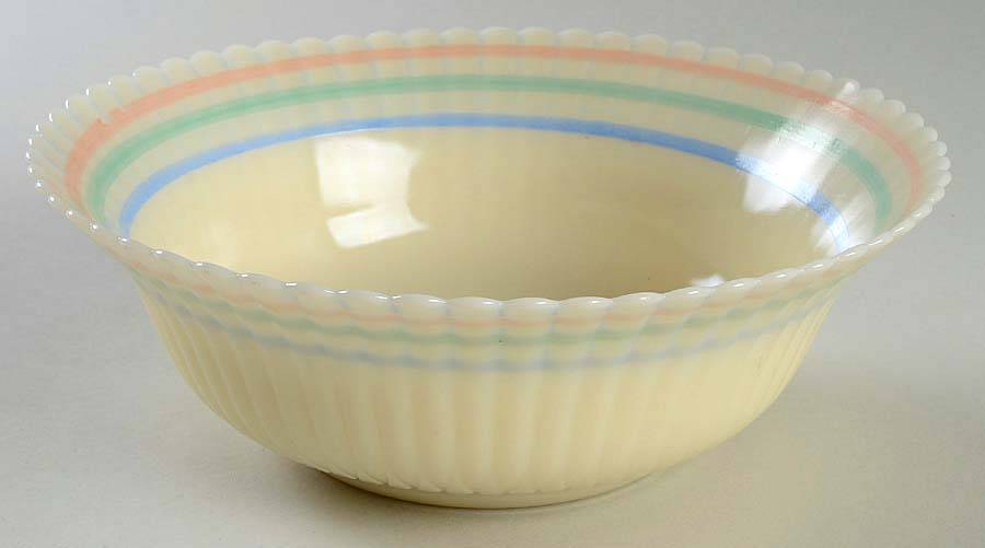 Petalware Cremax Beige Pastel Dec. 8" Large Fruit Bowl by MacBeth-Evans-1