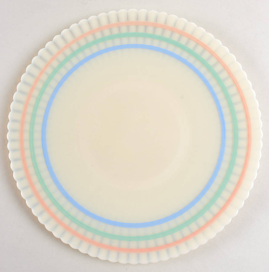 Petalware Cremax Beige Pastel Dec. 11" Salver Plate by MacBeth-Evans-1