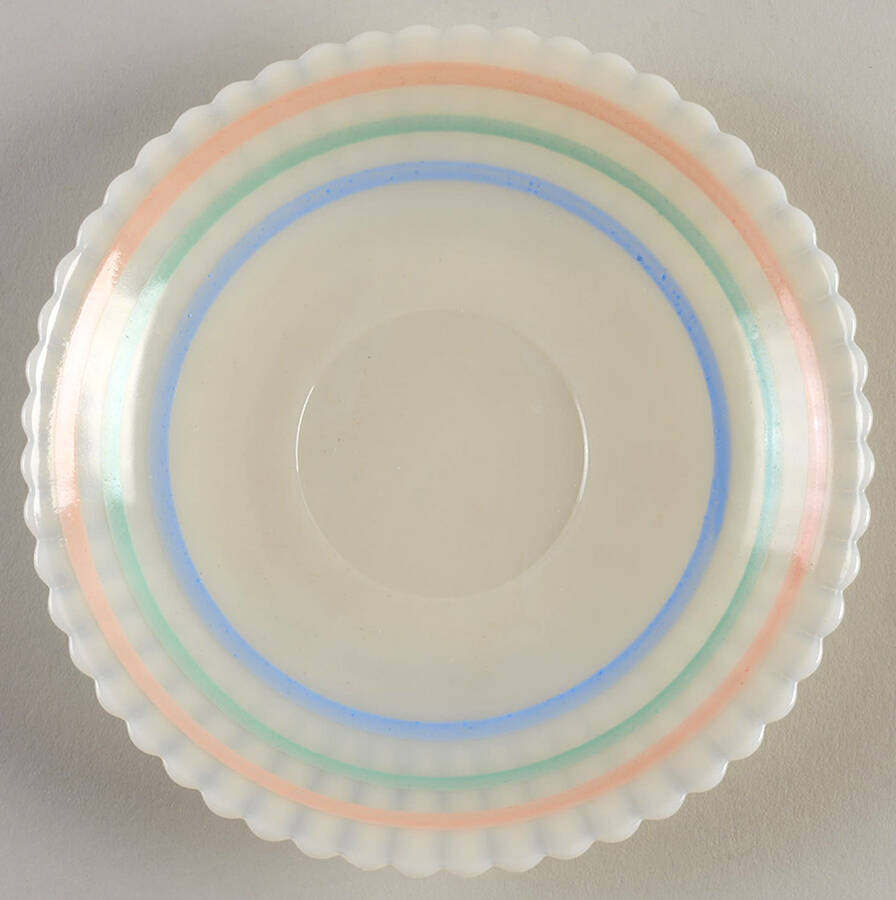 Petalware Cremax Beige Pastel Dec. Saucer Only by MacBeth-Evans-1