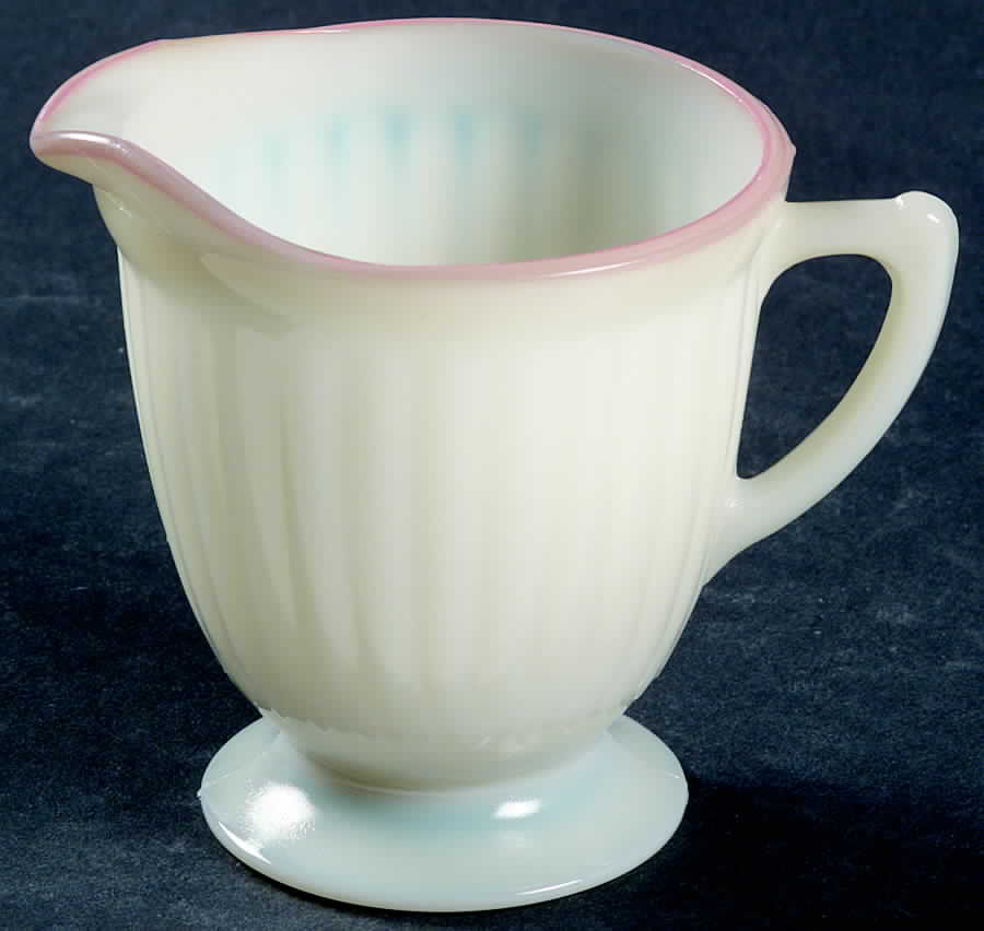 Petalware Cremax Beige Pastel Dec. Footed Creamer by MacBeth-Evans-1