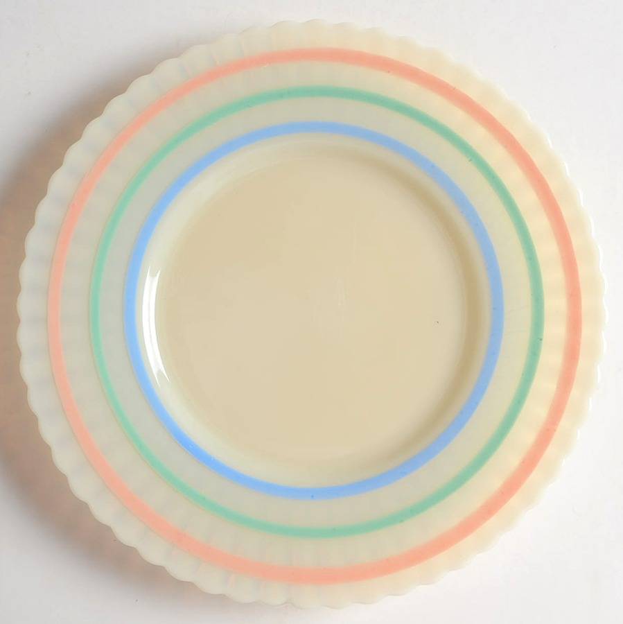Petalware Cremax Beige Pastel Dec. Bread & Butter Plate by MacBeth-Evans-1