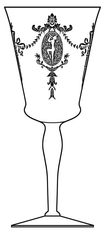 Sunrise Medallion Green (Stem 7630) Water Goblet by Morgantown-1
