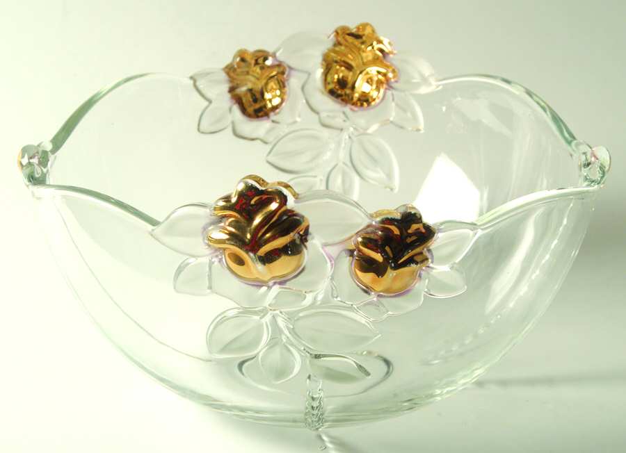 Gilded Rose 8" Round Bowl by Mikasa-1