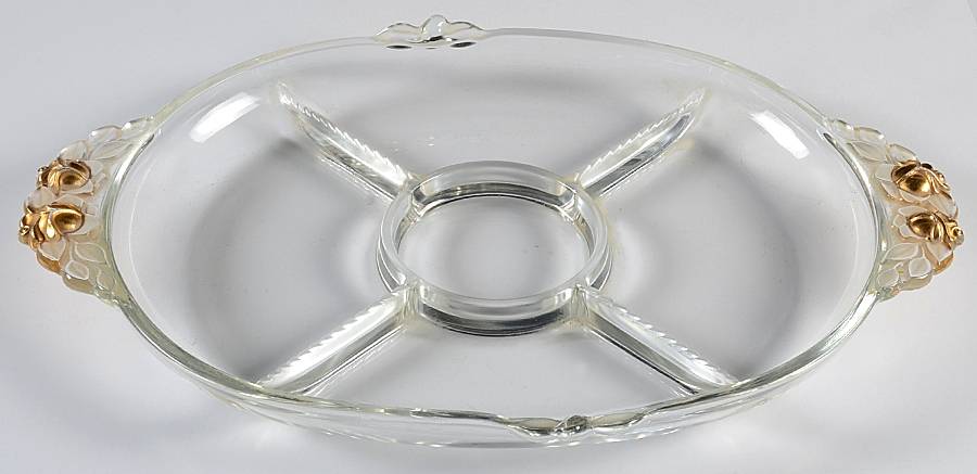 Gilded Rose 16" Oval 5 Part Relish by Mikasa-1