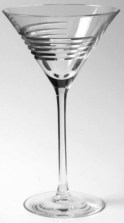 Jazz (All Clear, Cut Bowl) Martini Glass by Mikasa-1