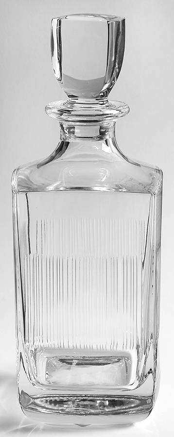Jazz (All Clear, Cut Bowl) Square Decanter with Stopper by Mikasa-1