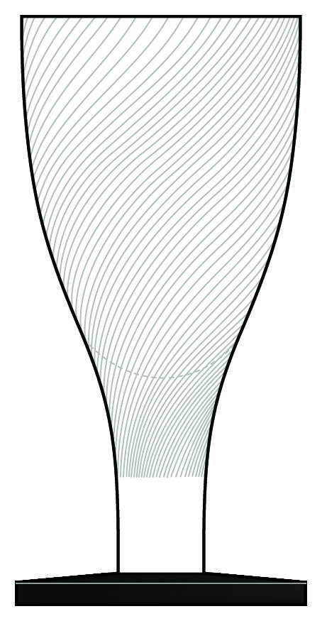 Waves Black Water Goblet by Mikasa-1