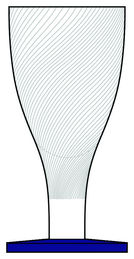 Waves Blue Water Goblet by Mikasa-1