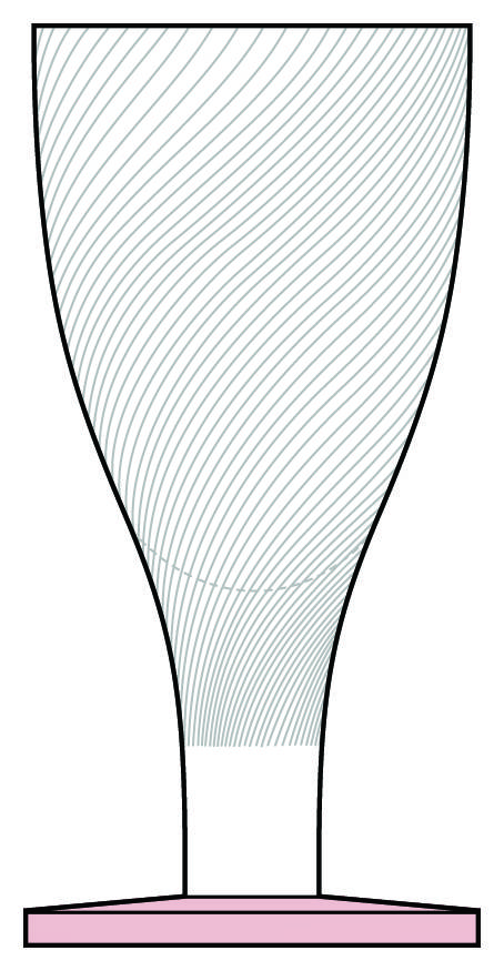 Waves Pink Water Goblet by Mikasa-1