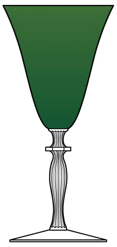 Monroe Venetian Green Water Goblet by Morgantown-1