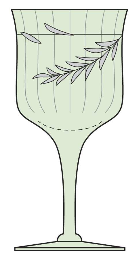 Cut 466 Green Water Goblet by Morgantown-1