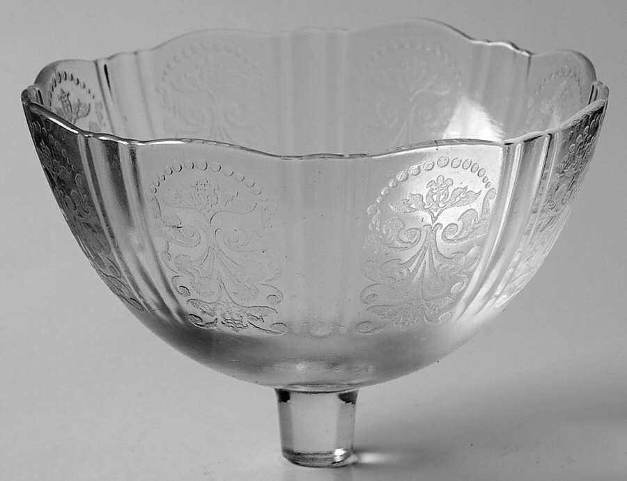American Sweetheart Clear Sherbet with Metal Holder, Liner Only (Peg) by MacBeth-Evans-1
