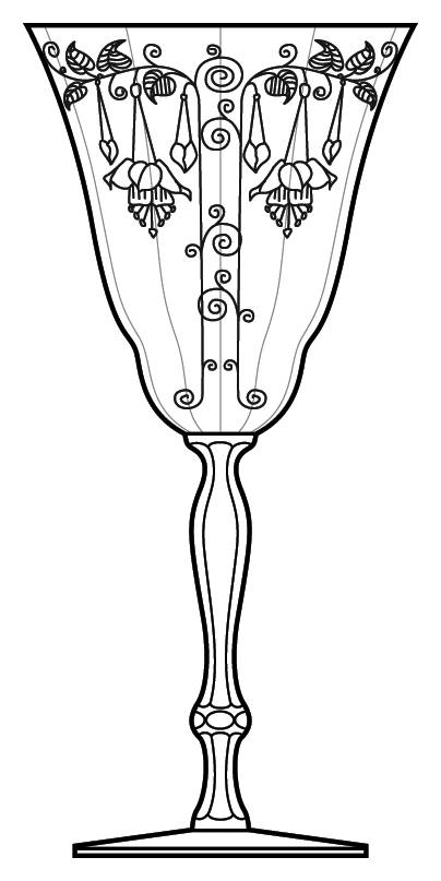 Gabriel's Trumpet (Stem #7669) Water Goblet by Morgantown-1