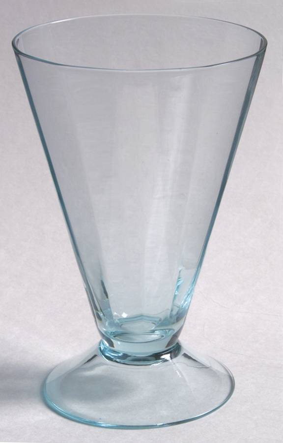 Heirloom Aquamarine Footed Tumbler by Morgantown-1